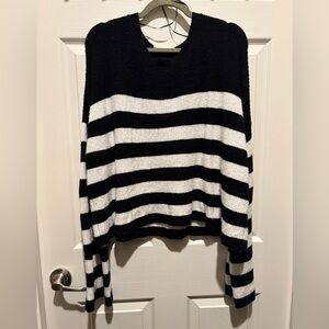 Black and White Striped Sweater